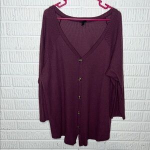 Torrid Thermal long sleeve Faux Button-Up Top